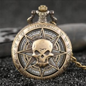 NWOT Rock Fashion Skull Pocket Watch